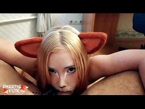 ❤️ Kitsune vale Dick ak kom nan bouch li ❌ Porno nan nou